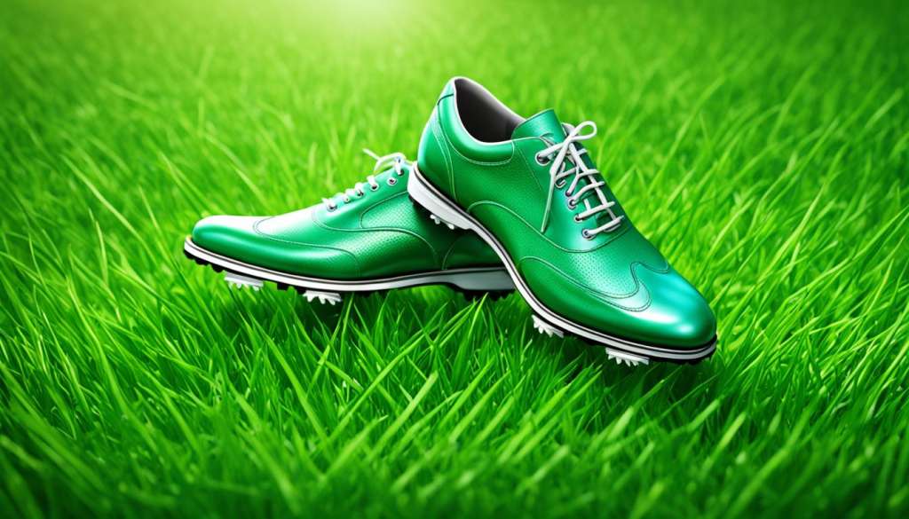 Leather golf shoes