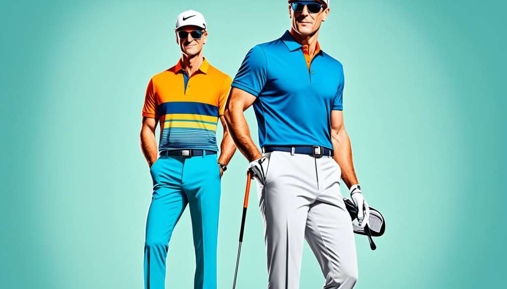 Modern men's golf style