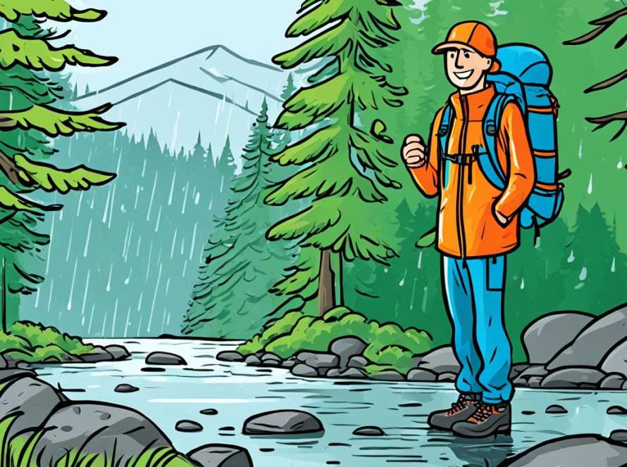 Packable rain pants for hiking