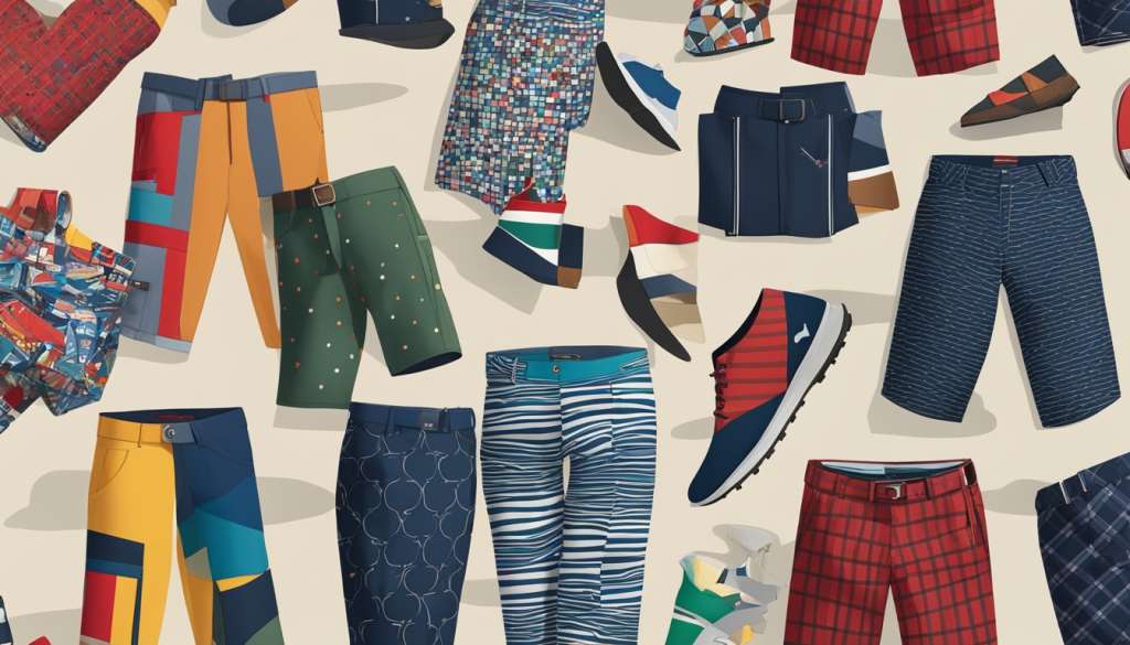 Patterned golf pants from top brands