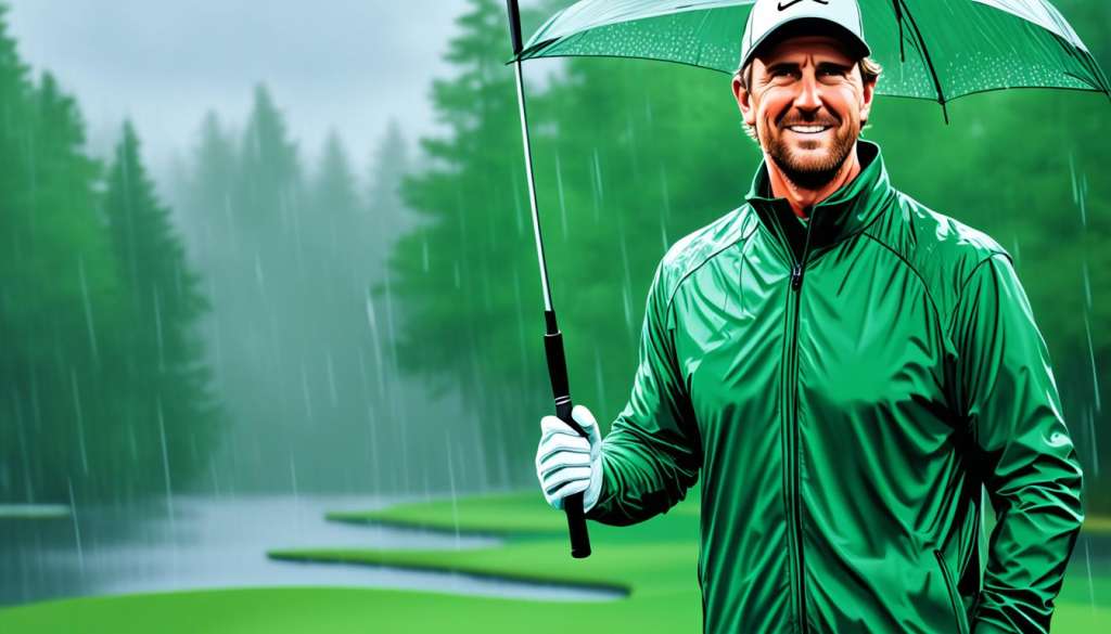 Rain jackets for golfers