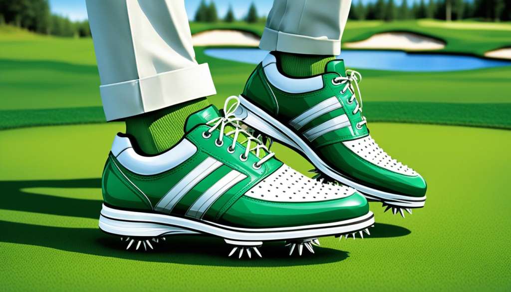 Spiked golf shoes