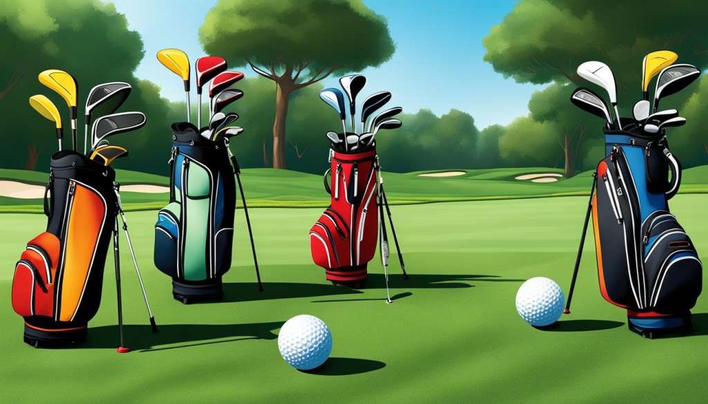 Stand bags for golf