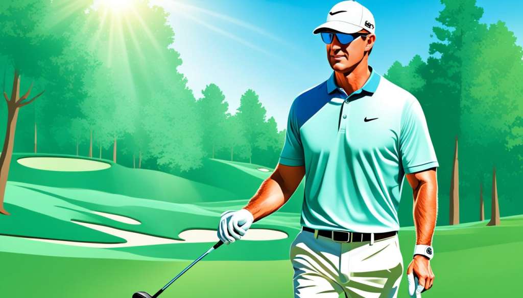 Summer golf clothes with sun protection