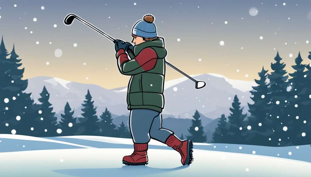 Winter golf gear for cold protection